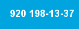 920 198-13-37 920 198-13-37
